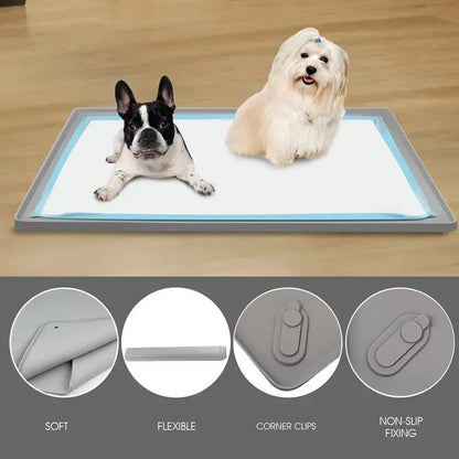 Pet Diaper Pad Tray Stand, Dog Incontinence Training Mat, Potty Training Pad, Easy Clean, Floor Protection, Suitable for Puppies and Small Dogs
